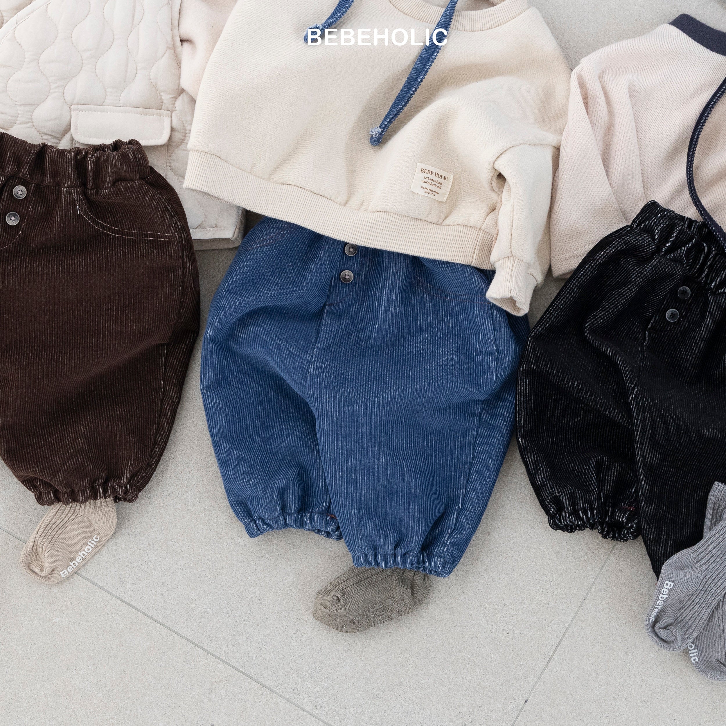 ［bebe holic］Circle rib pants