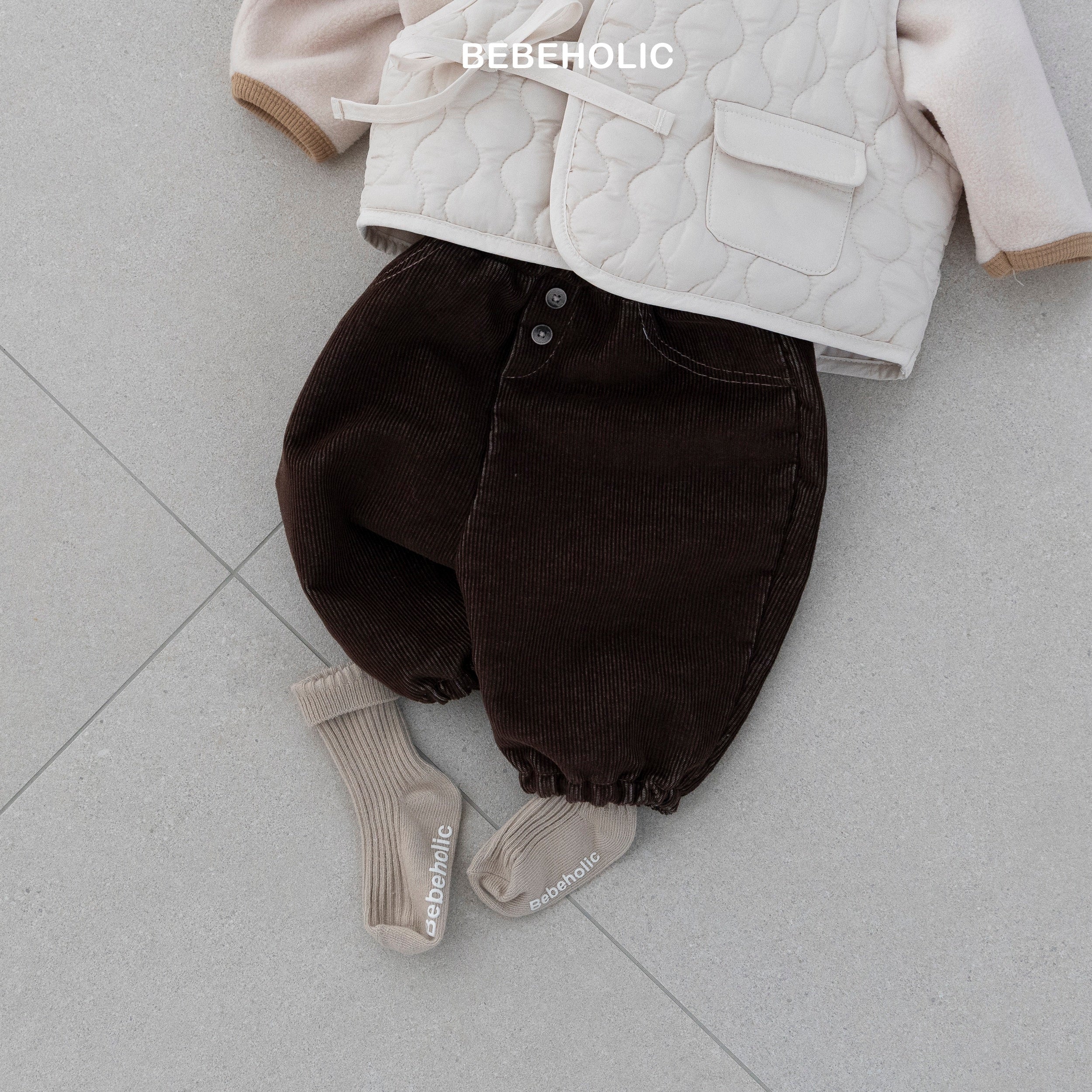 ［bebe holic］Circle rib pants