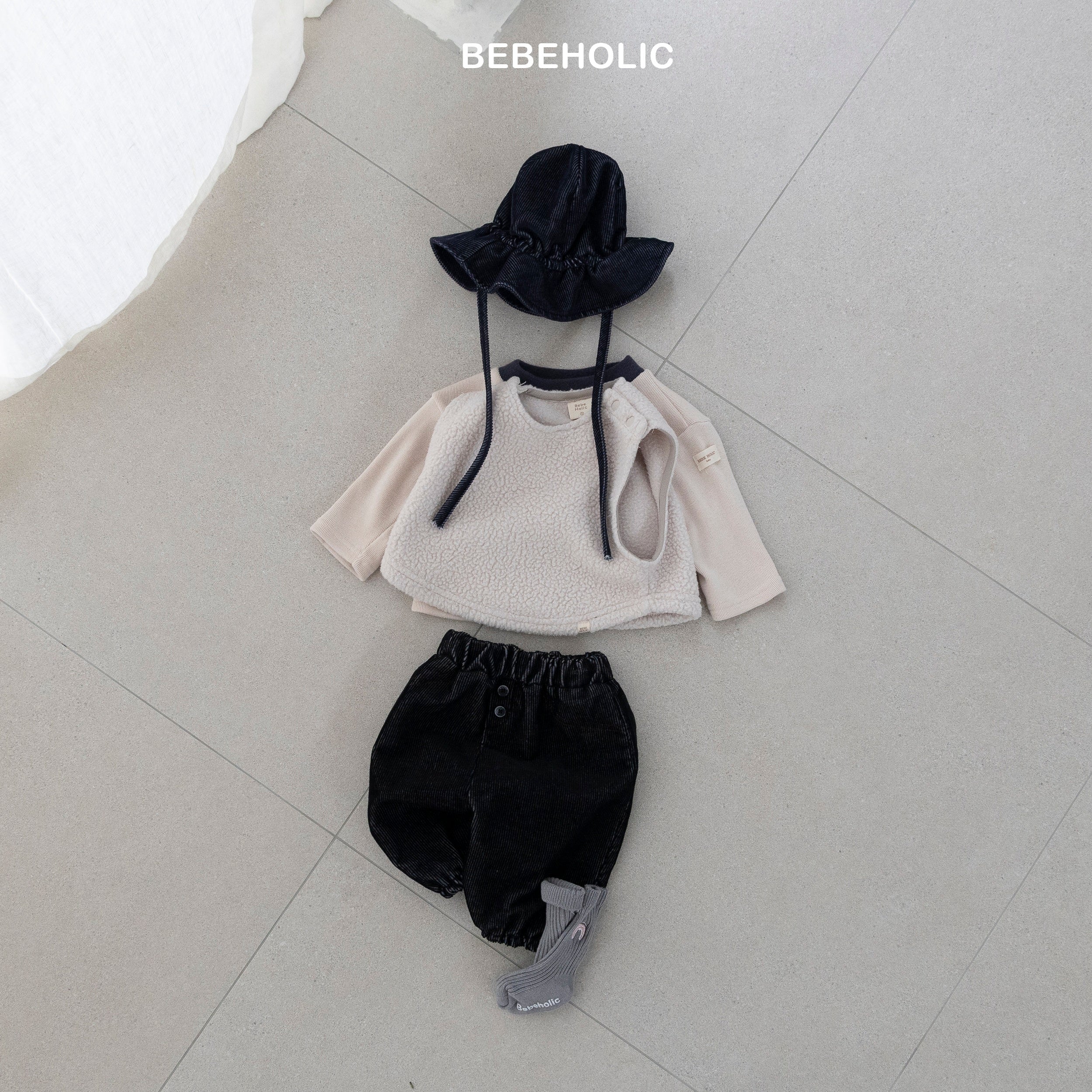 ［bebe holic］Circle rib pants