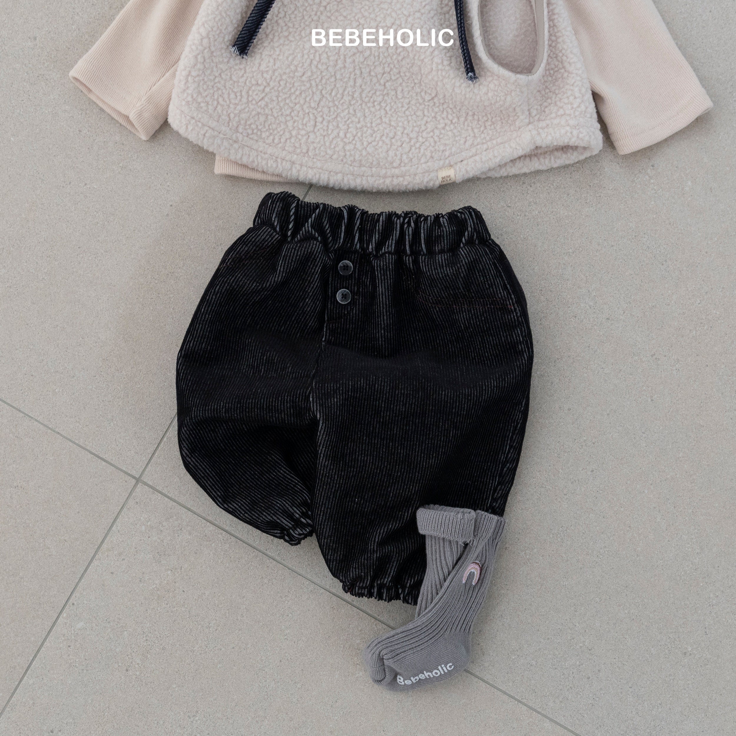 ［bebe holic］Circle rib pants