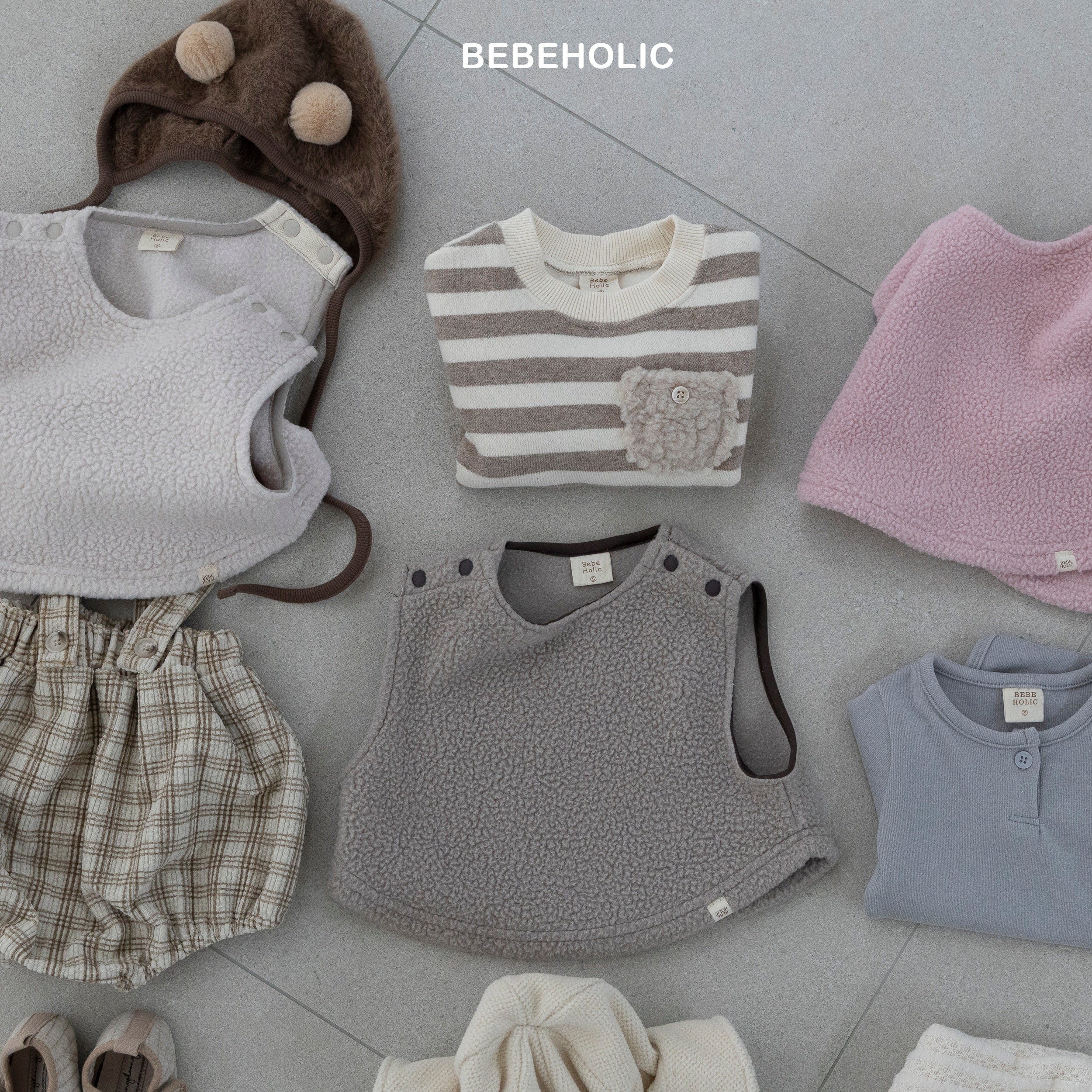 ［bebe holic］Popcorn warm vest