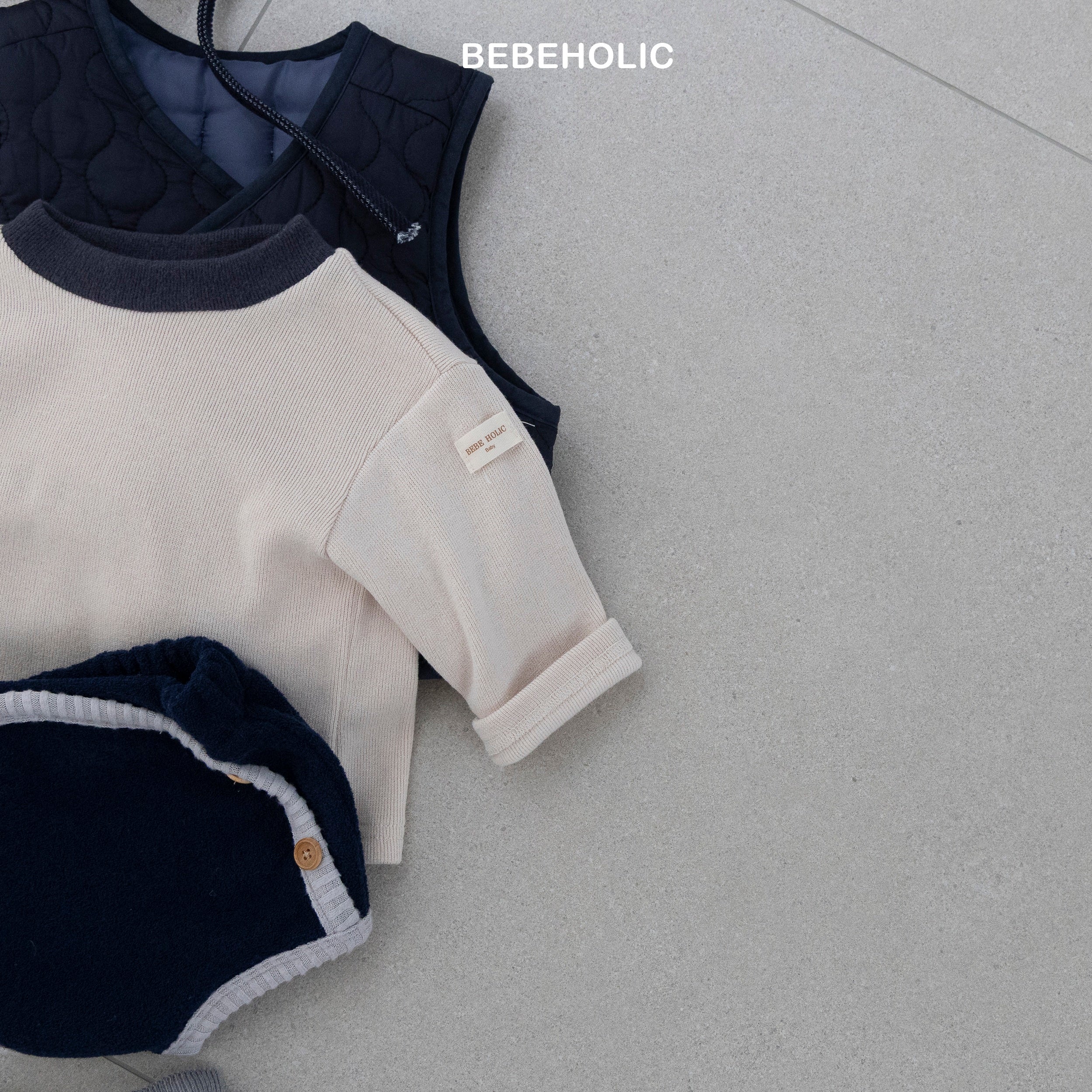 ［bebe holic］Luki layered high neck tops