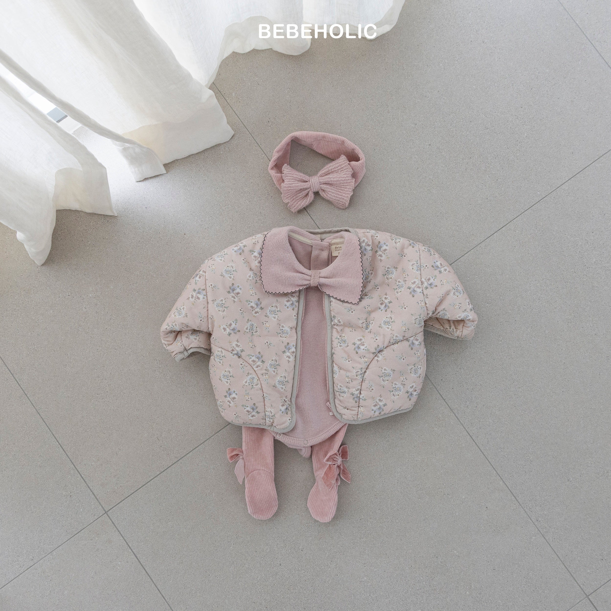 ［bebe holic］Pollin ribbon rompers