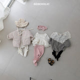 ［bebe holic］Ribbon foot leggings