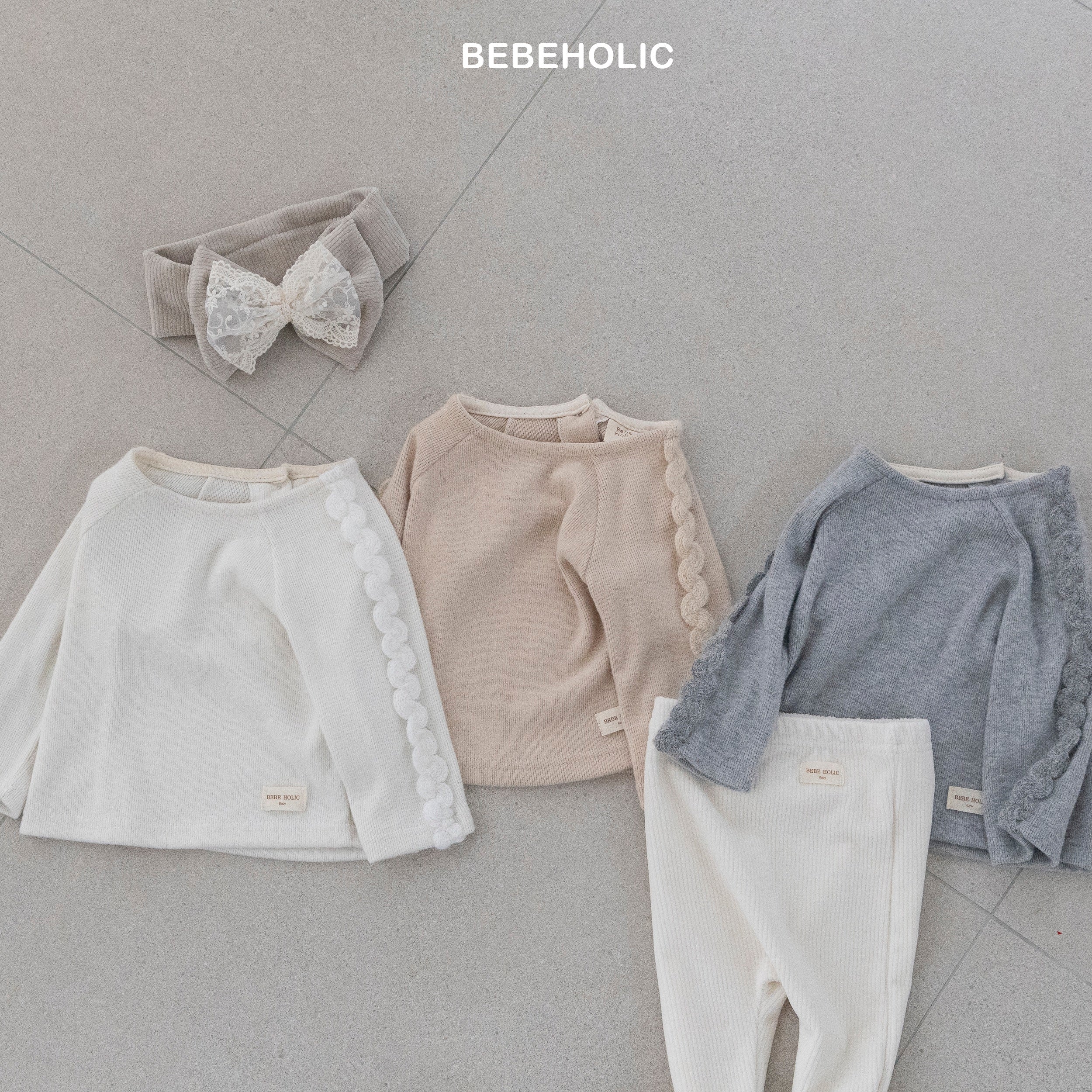 ［bebe holic］Wave sleeve tee