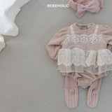 ［bebe holic］Pompom foot leggings