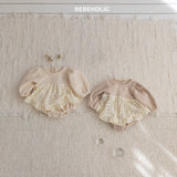 ［bebe holic］Via apron frill rompers