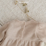 ［bebe holic］Via apron frill rompers