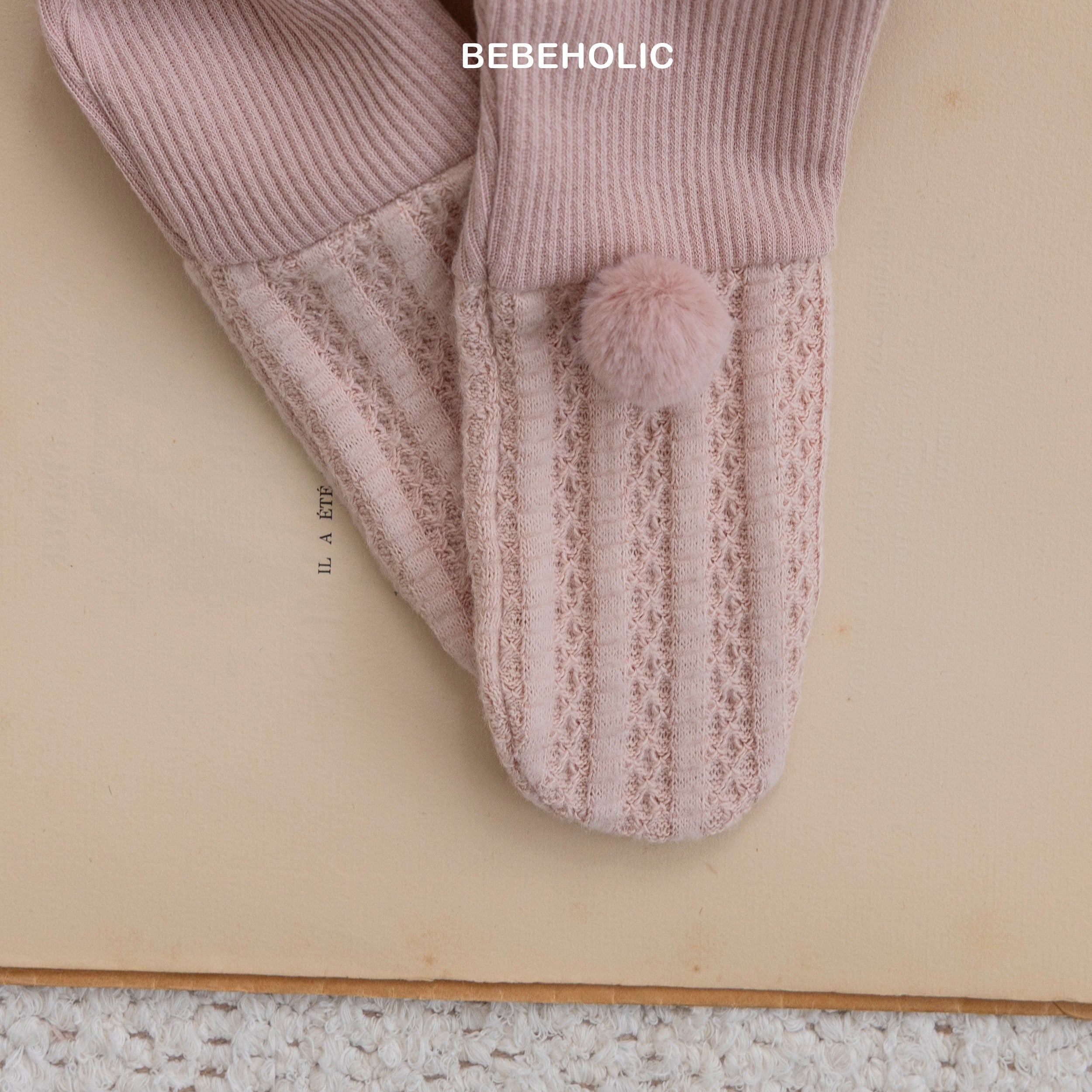 ［bebe holic］Pompom foot leggings