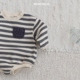 ［bebe holic］Tommy stripe pocket rompers