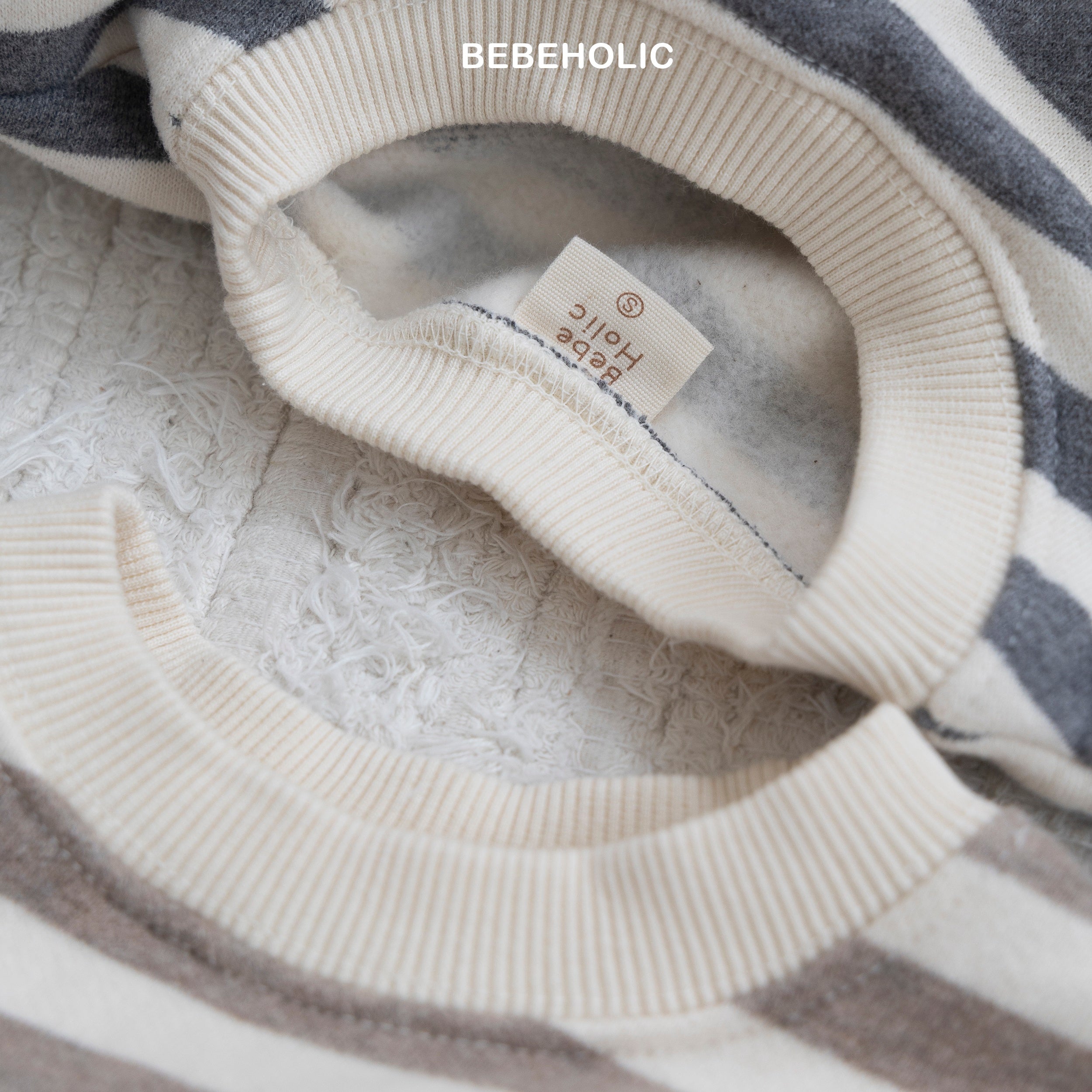 ［bebe holic］Tommy stripe pocket rompers