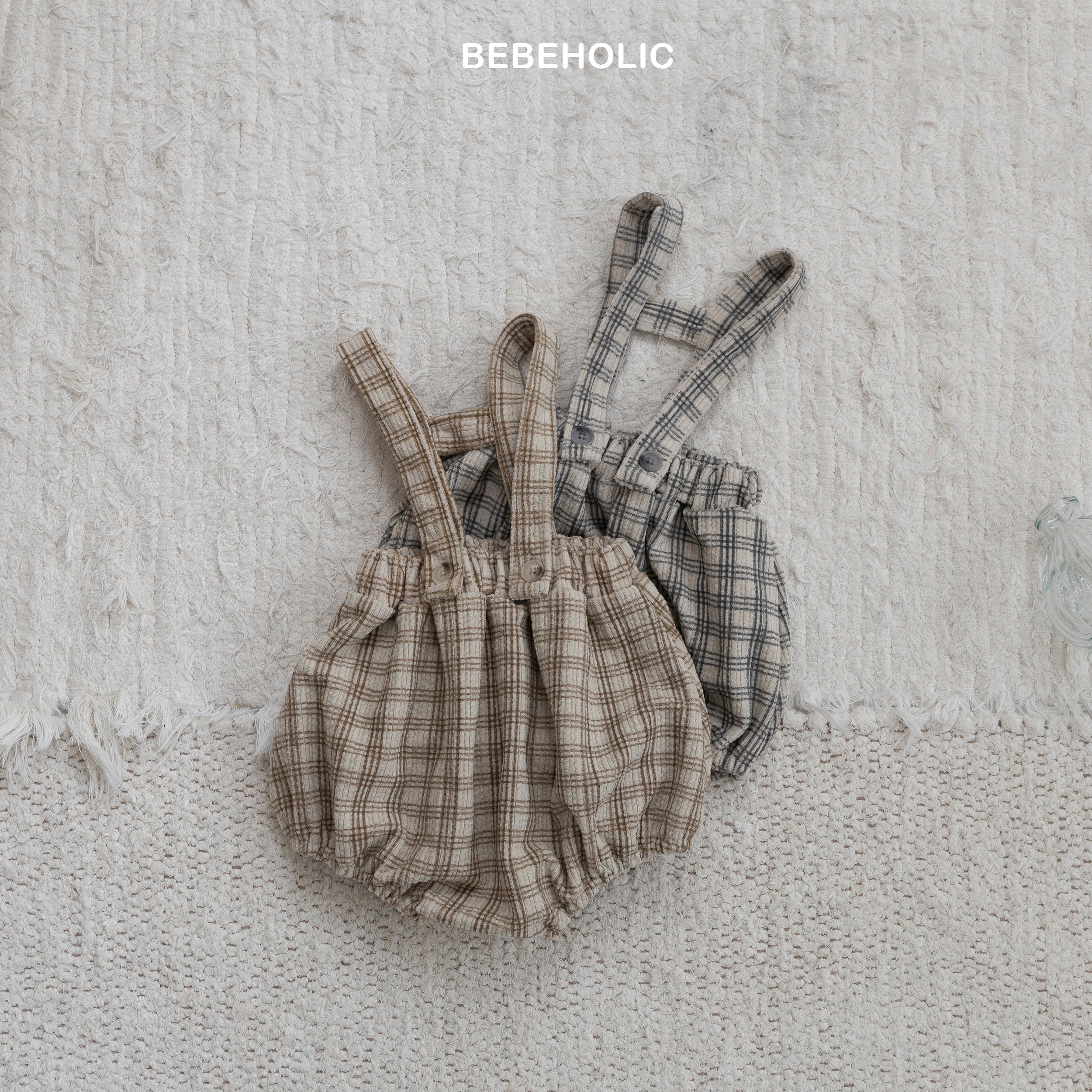 ［bebe holic］Crunch check suspender bloomer