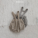 ［bebe holic］Crunch check suspender bloomer