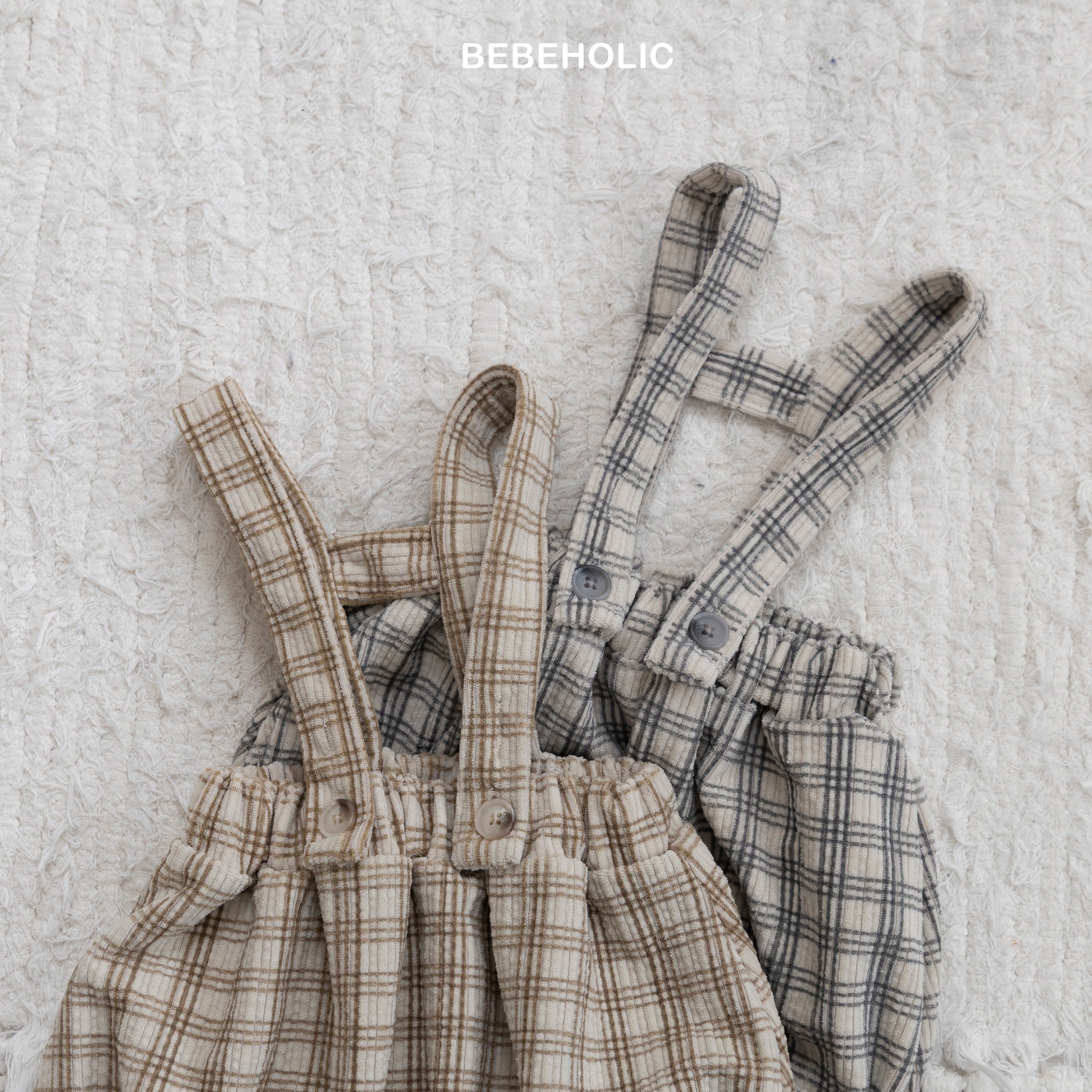 ［bebe holic］Crunch check suspender bloomer