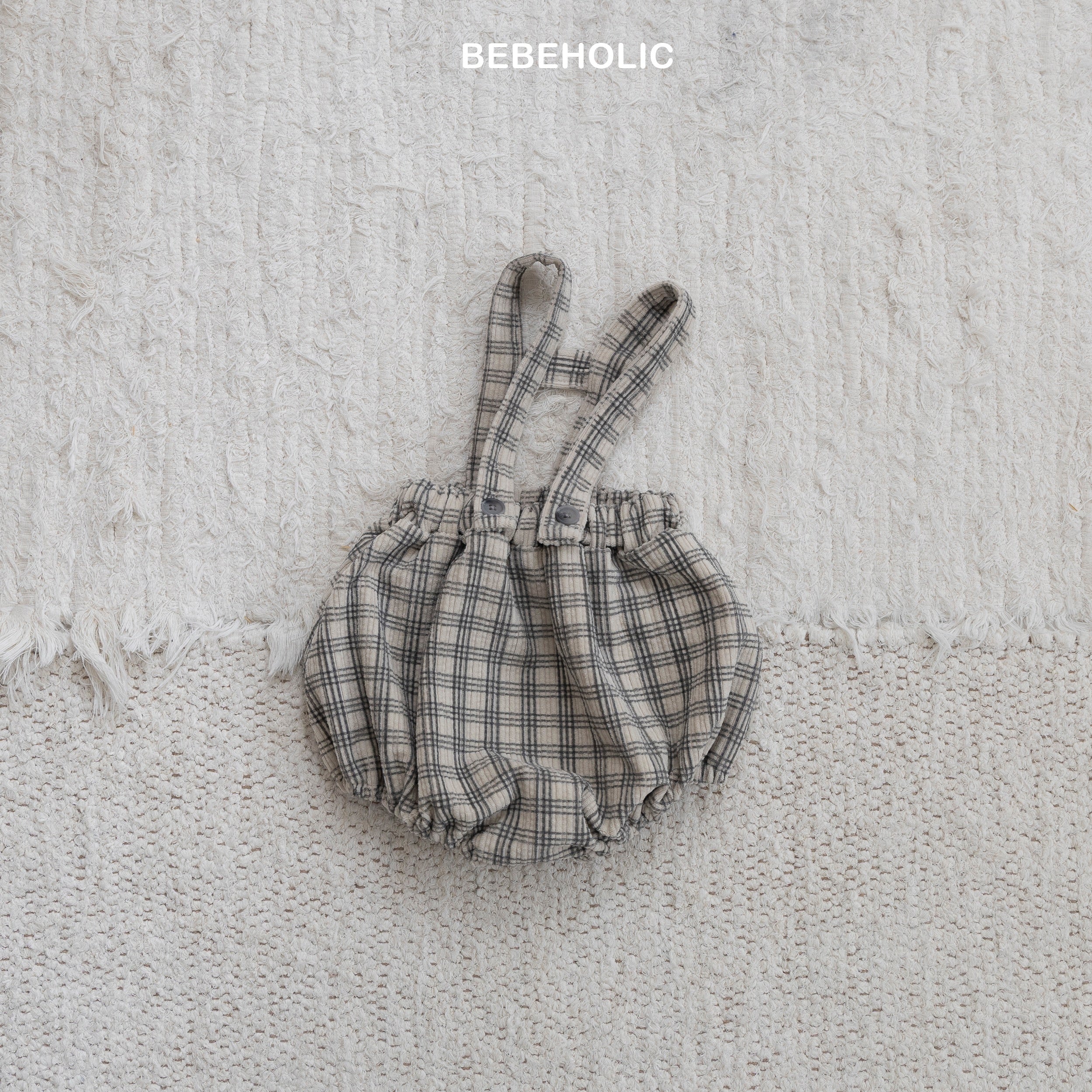［bebe holic］Crunch check suspender bloomer
