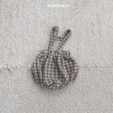 ［bebe holic］Crunch check suspender bloomer