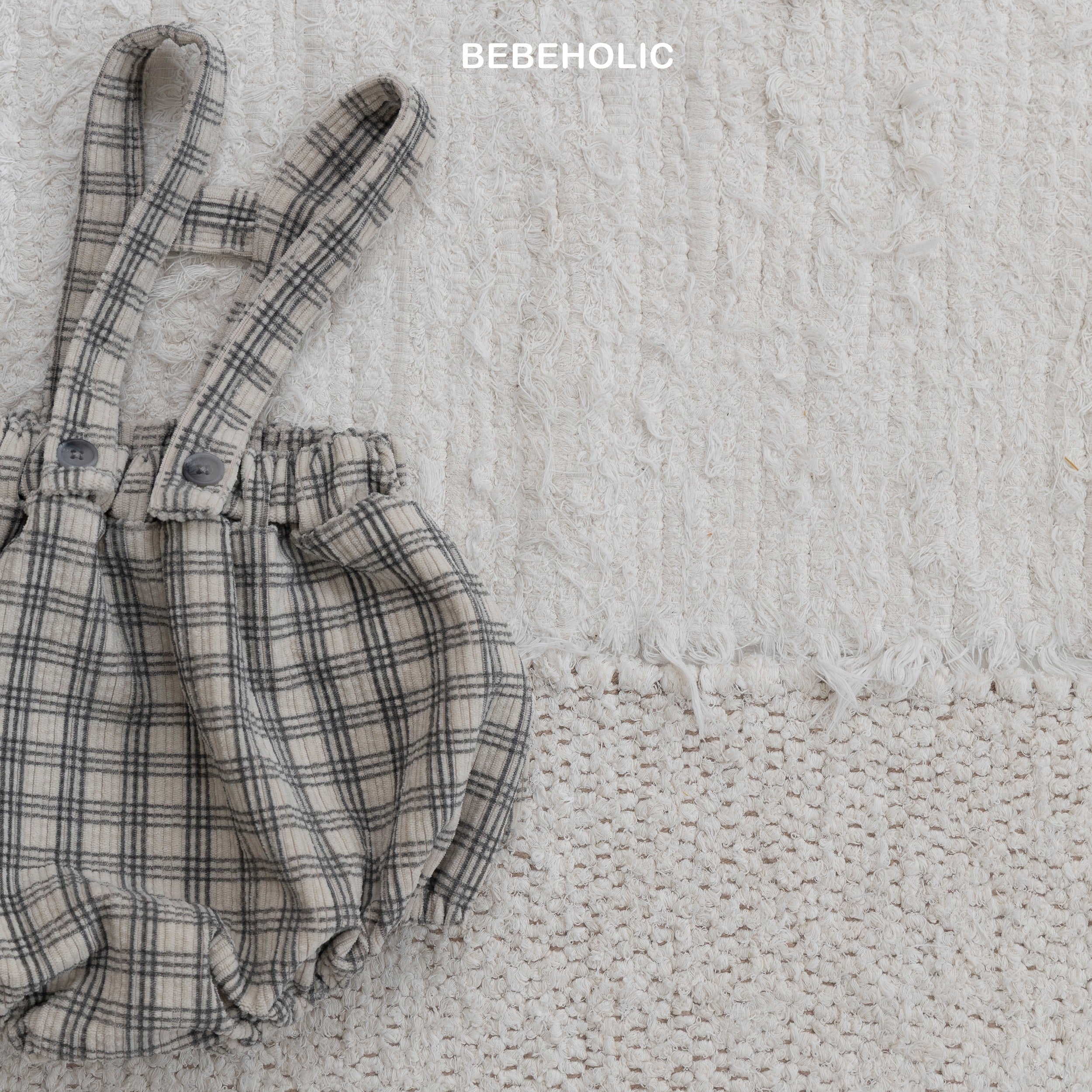 ［bebe holic］Crunch check suspender bloomer