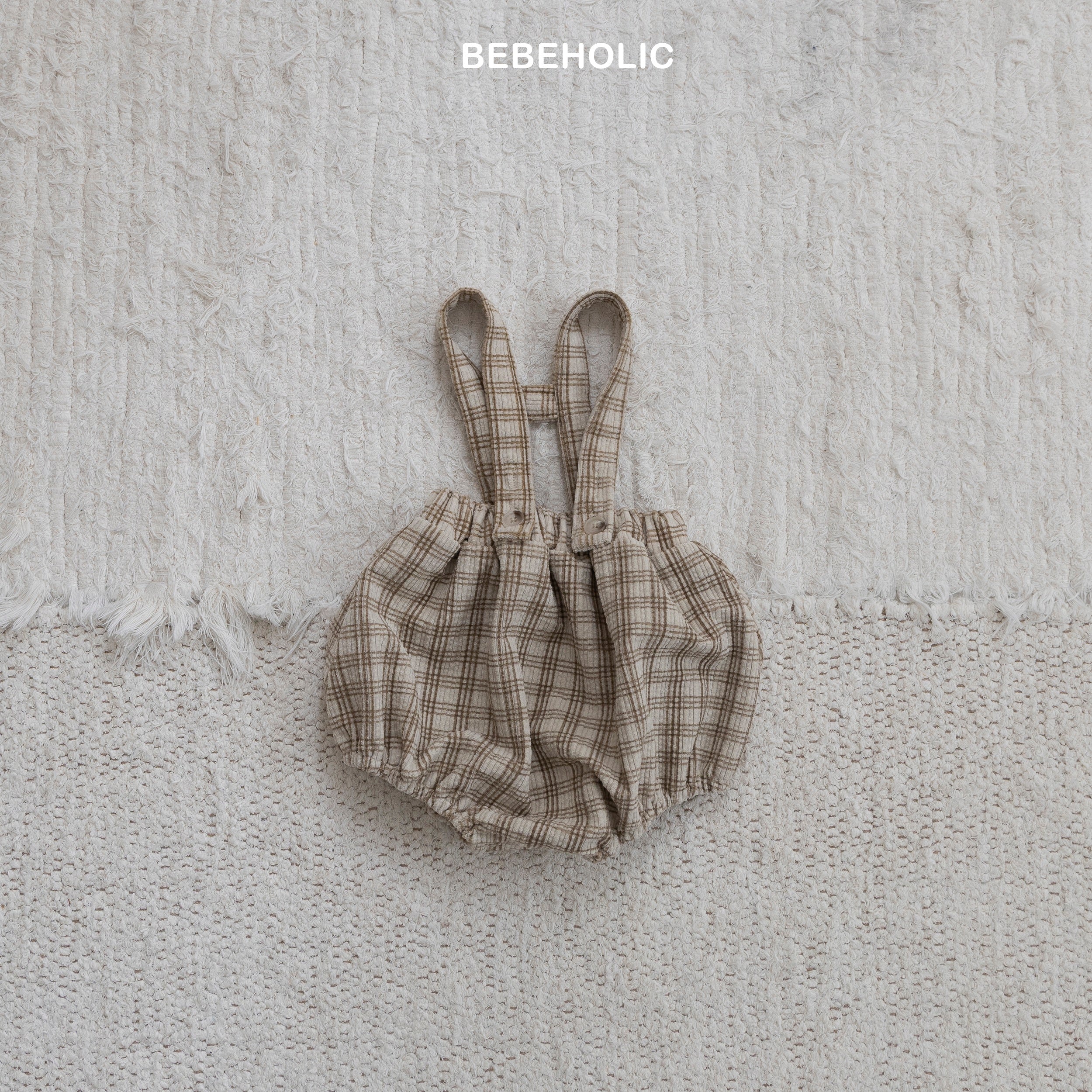 ［bebe holic］Crunch check suspender bloomer