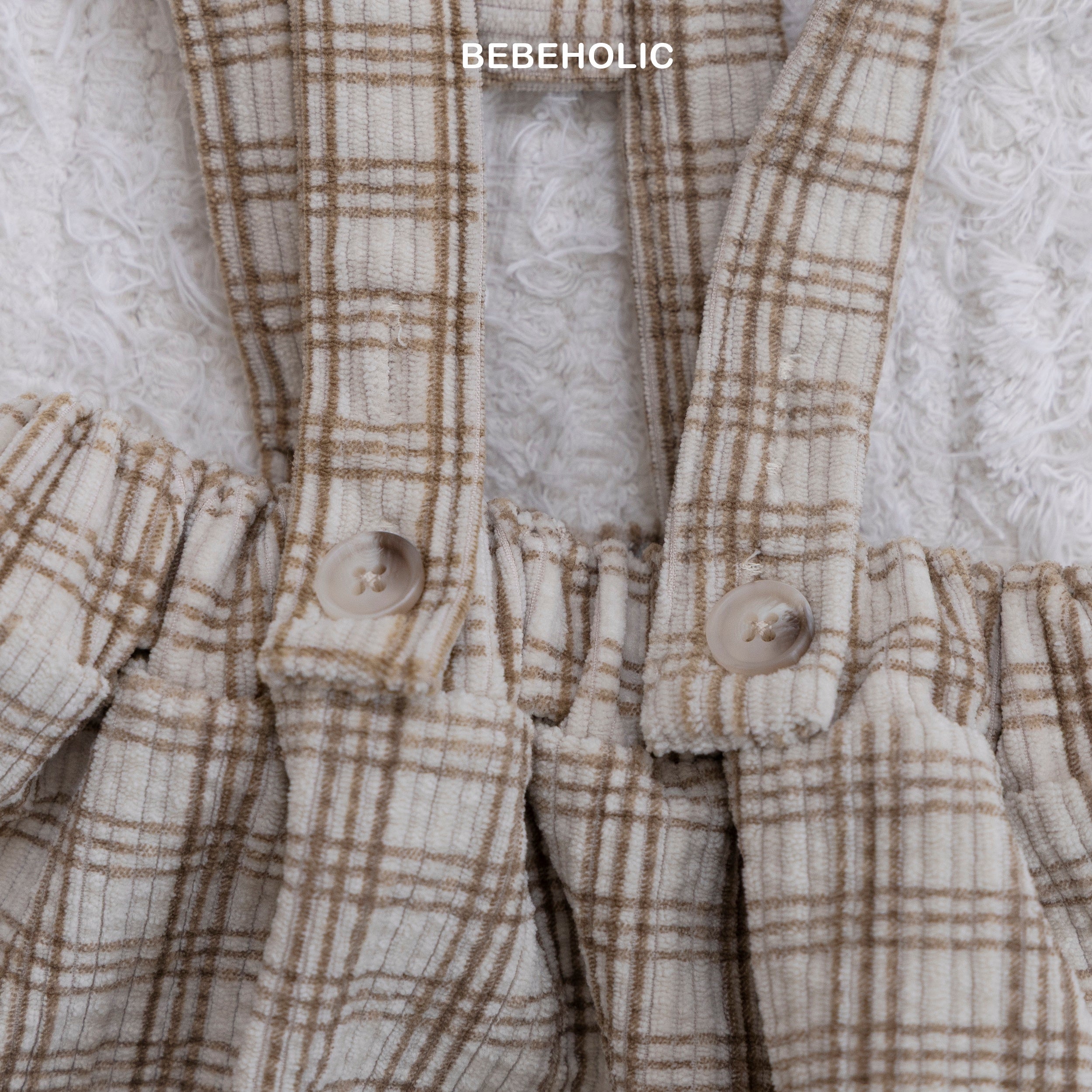 ［bebe holic］Crunch check suspender bloomer
