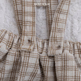 ［bebe holic］Crunch check suspender bloomer