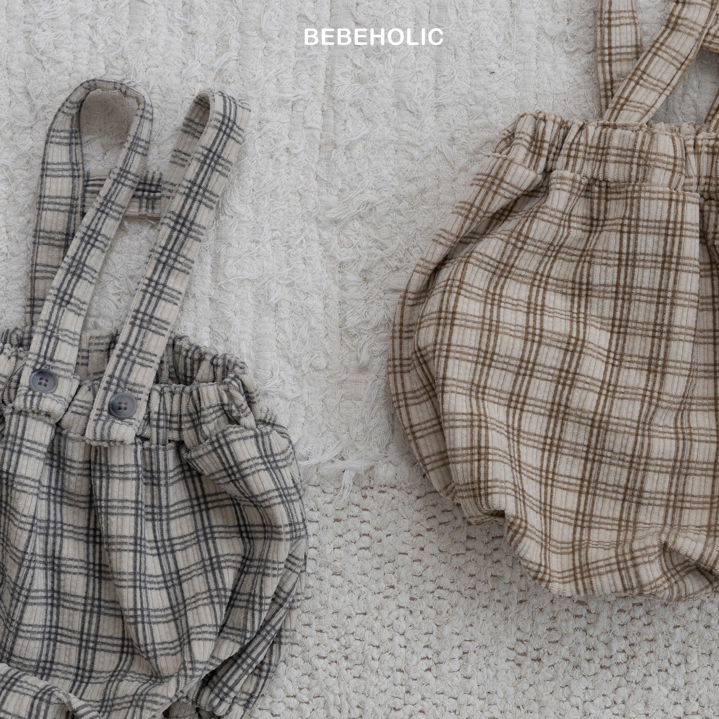 ［bebe holic］Crunch check suspender bloomer