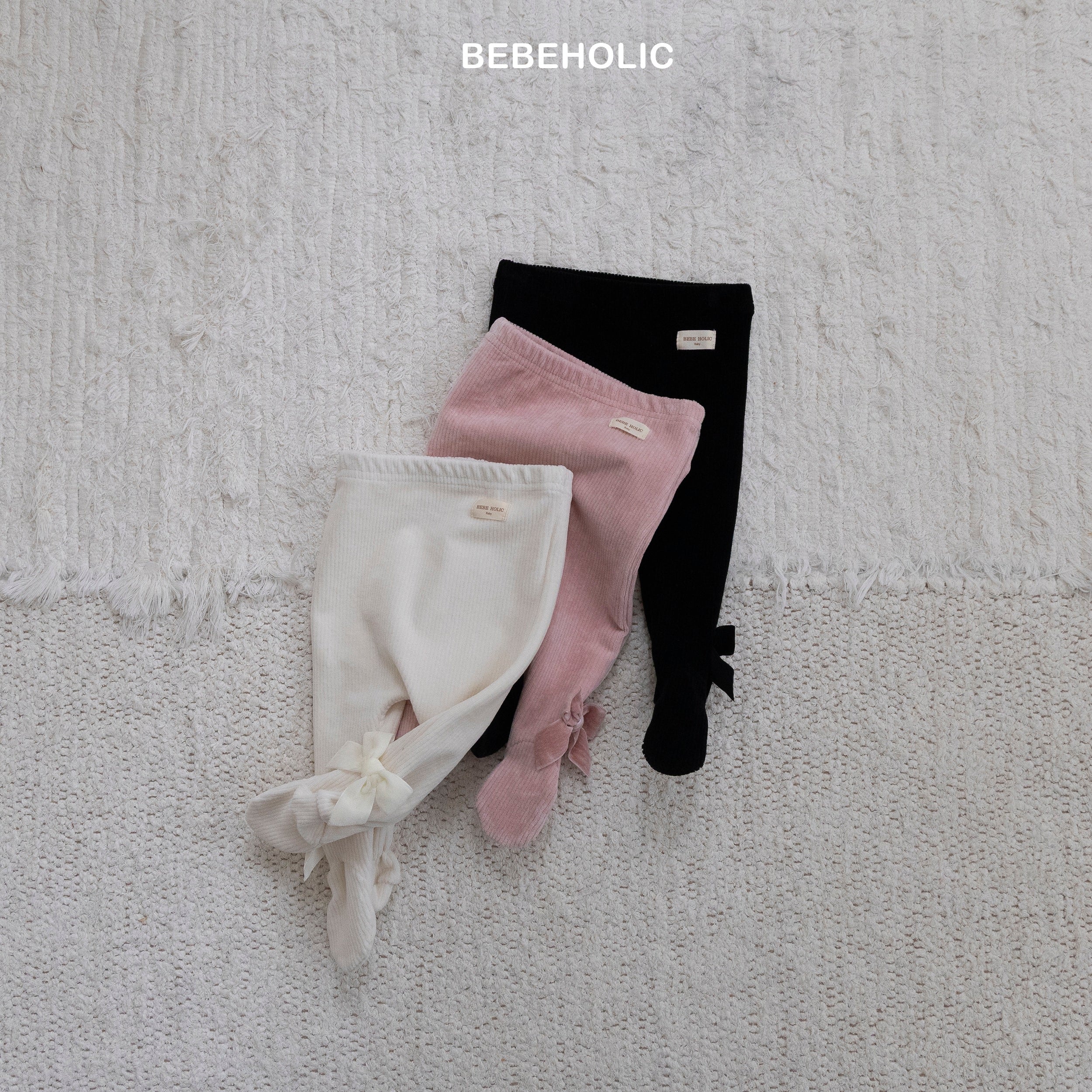 ［bebe holic］Ribbon foot leggings