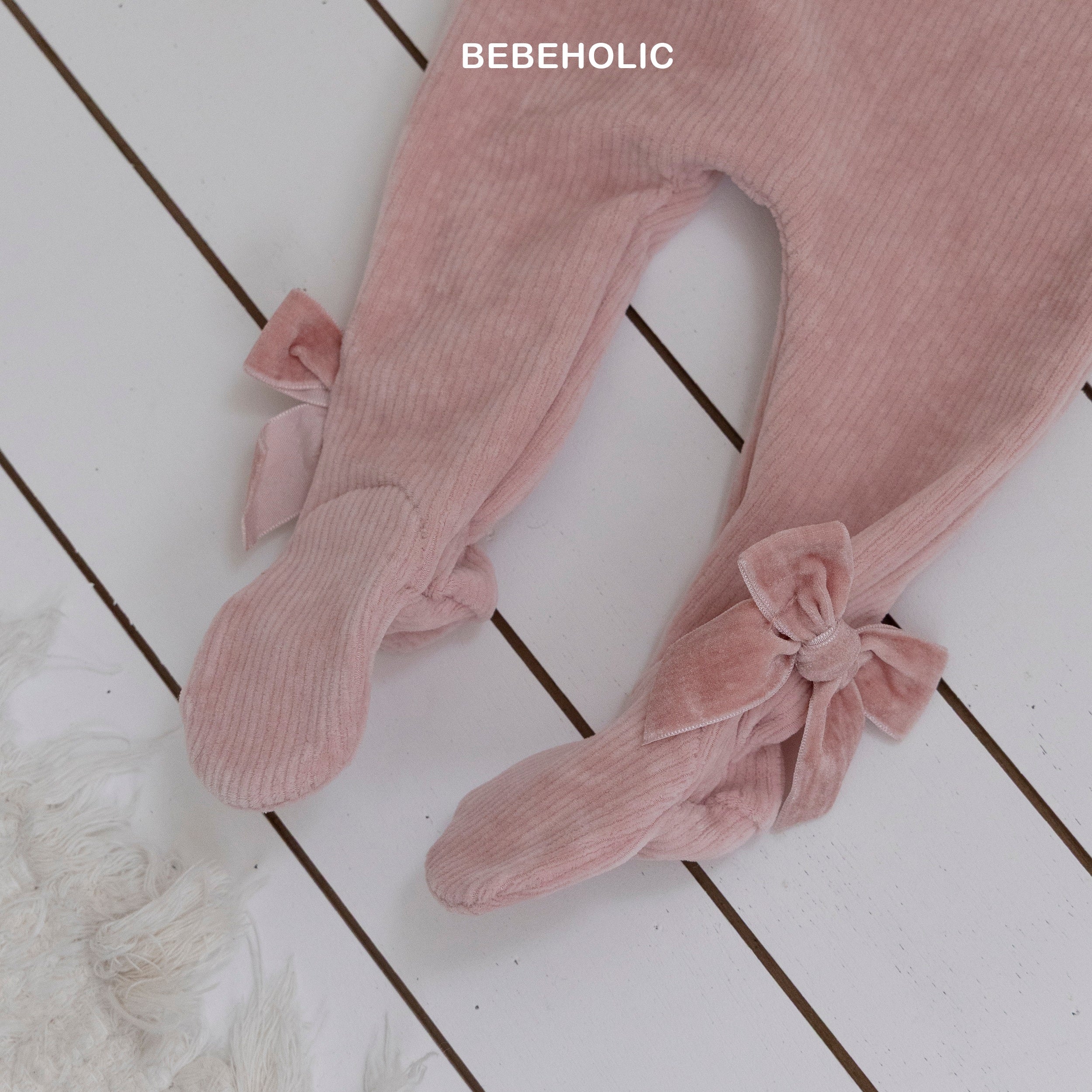 ［bebe holic］Ribbon foot leggings