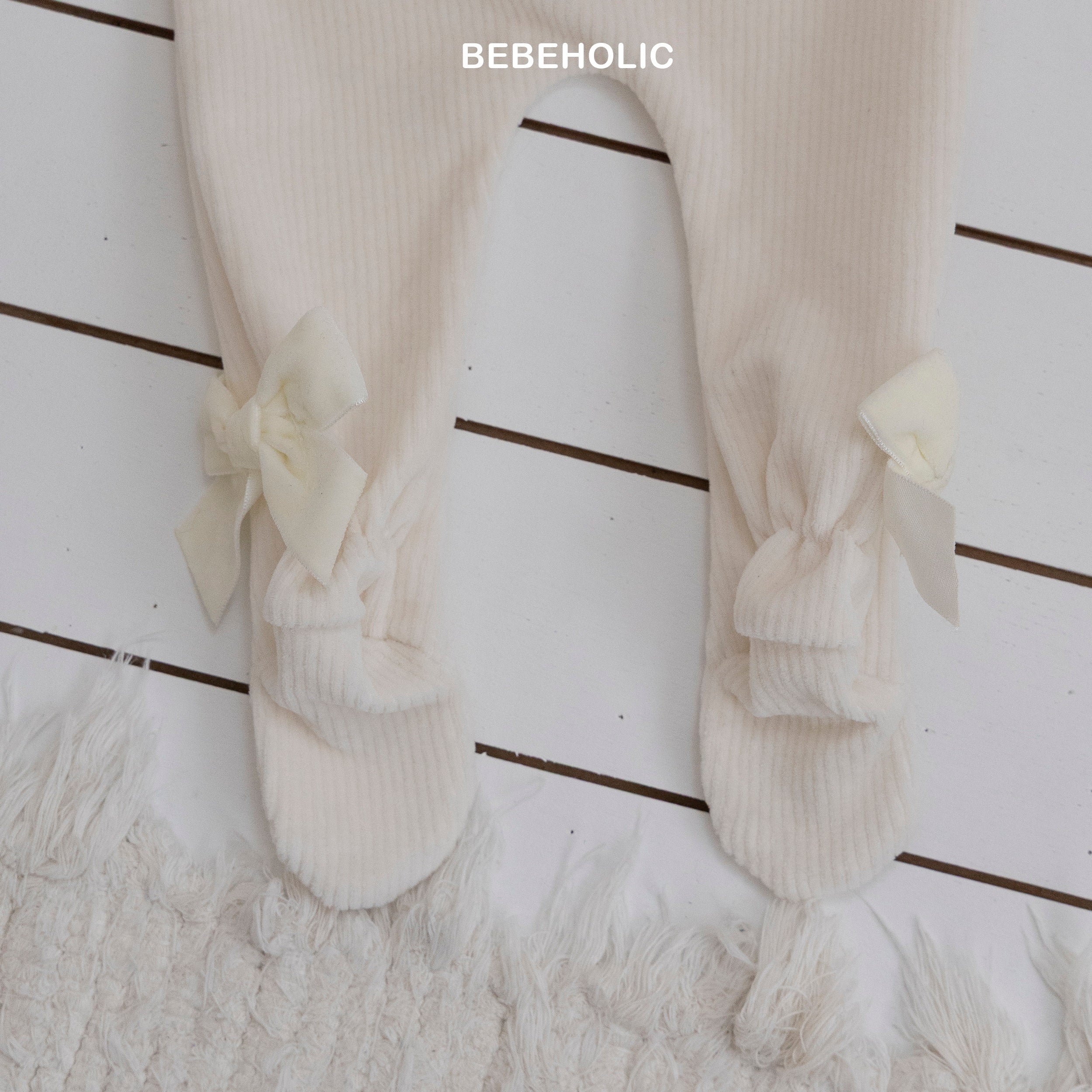 ［bebe holic］Ribbon foot leggings