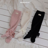 ［bebe holic］Ribbon foot leggings