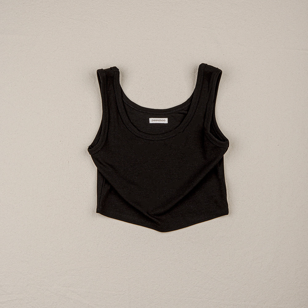 ［peekaboo］Ribbon crop sleeveless (mom)