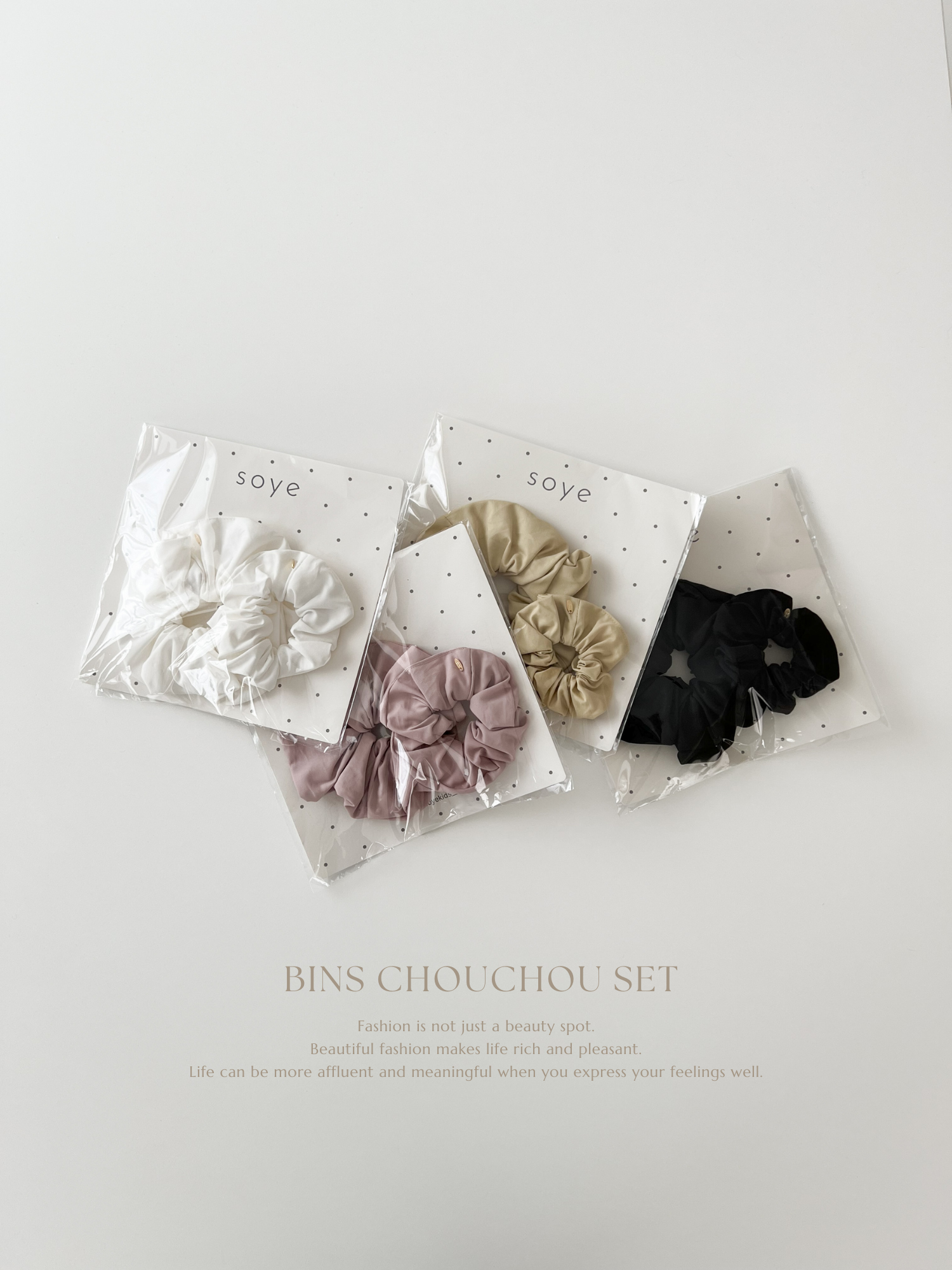 Bins chouchou set (mom 1pcs & kids 1pcs)