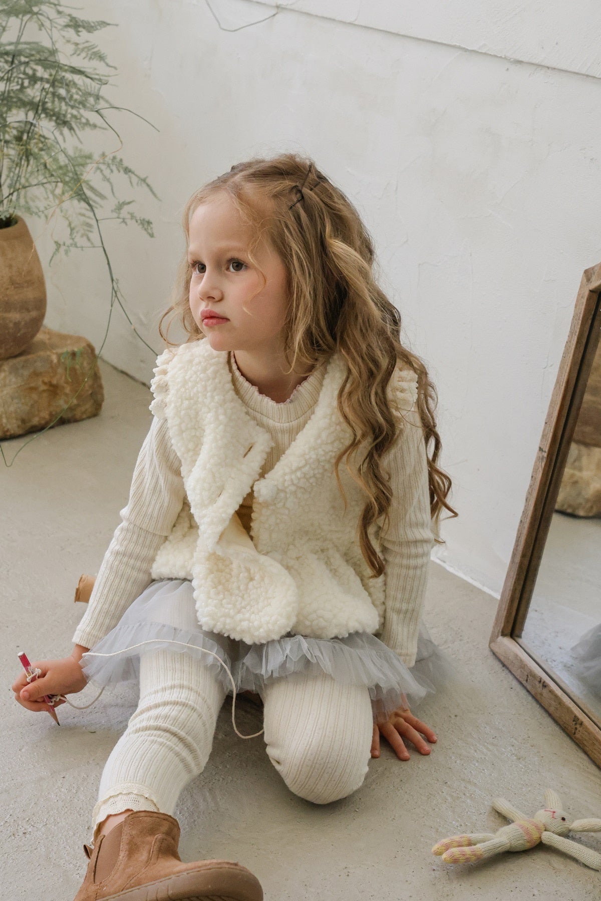 [FLO] Lemonde frill rib tops