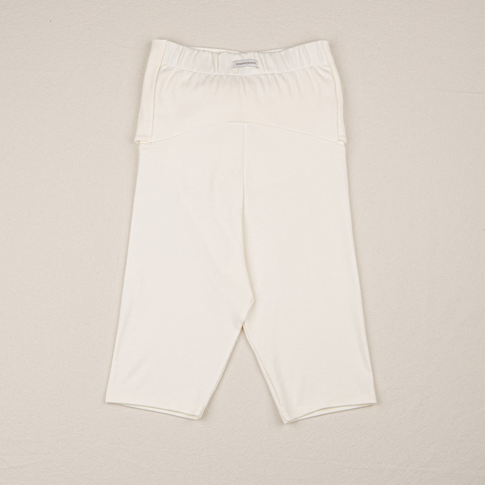 ［peekaboo］Ribbon maternity stretch pants (short)