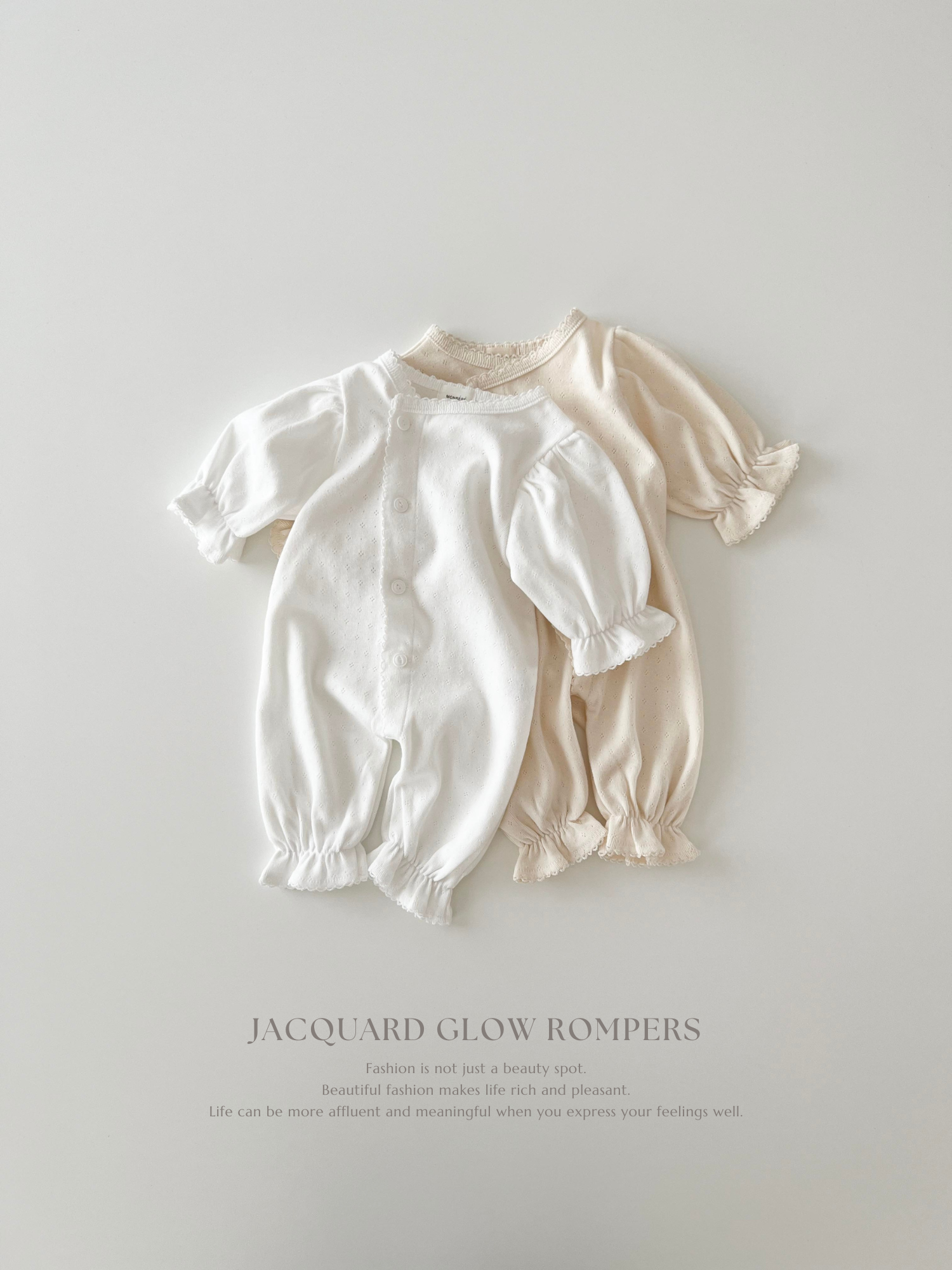 Jacquard glow rompers