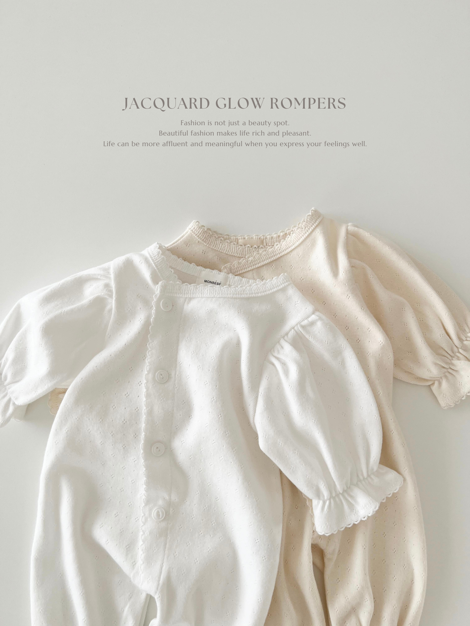 Jacquard glow rompers