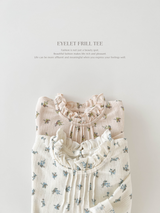 Eyelet frill tee