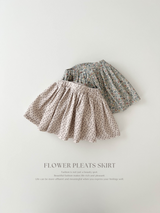 Flower pleats skirt