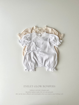 Eyelet glow rompers