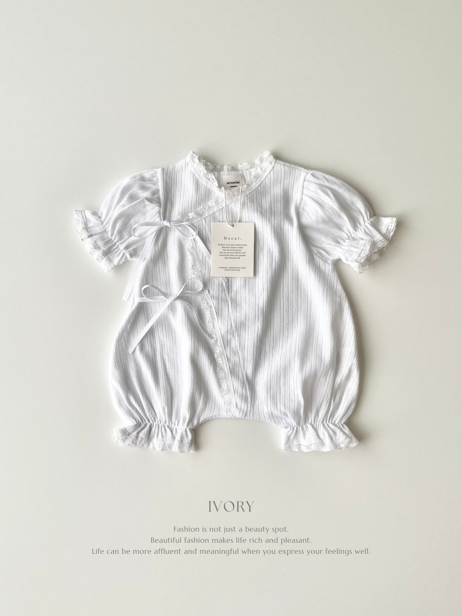 Eyelet glow rompers