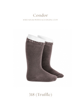 ［condor］Knee socks with lace edging cuff