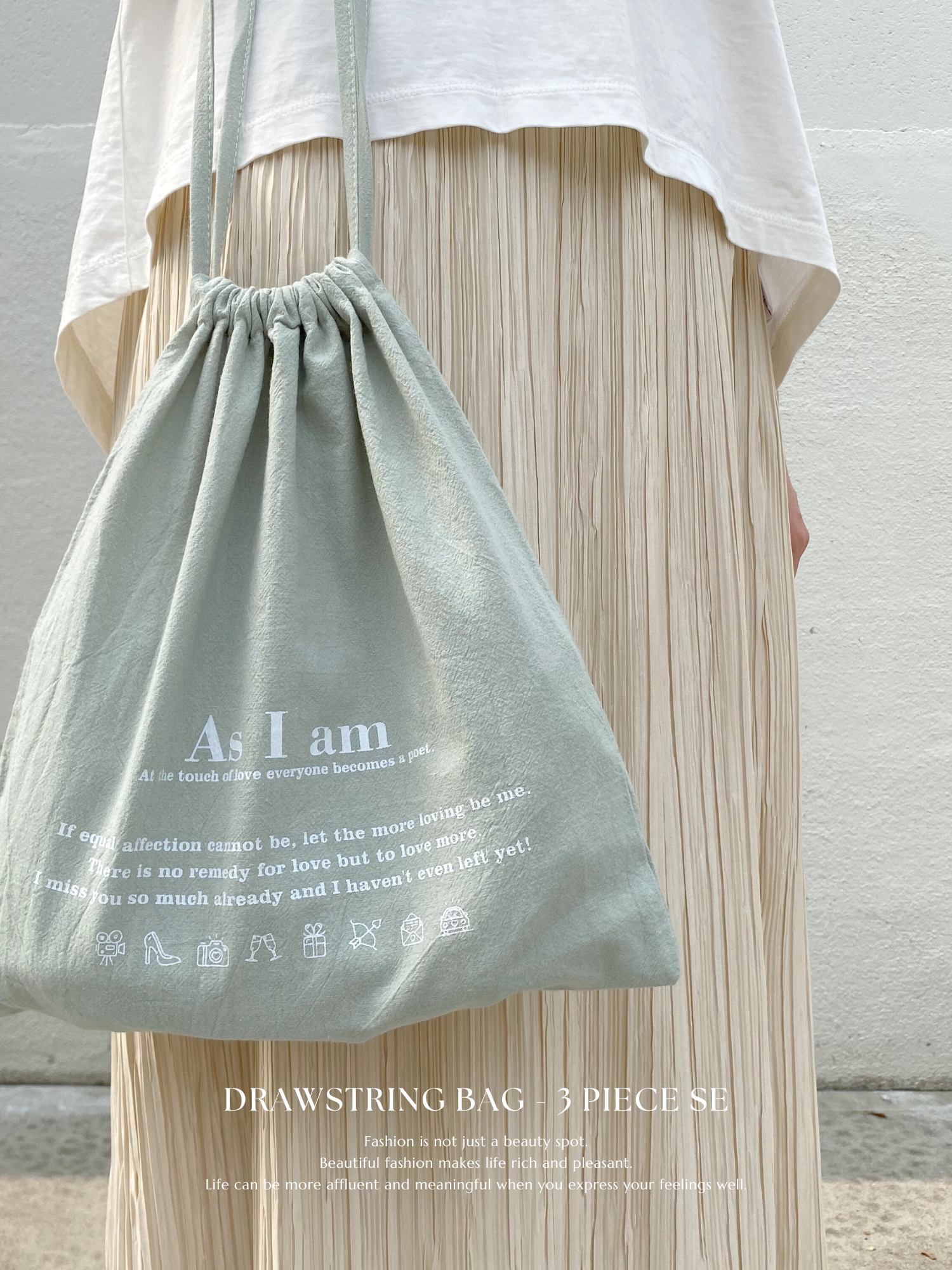 Drawstring bag - 3 piece set -