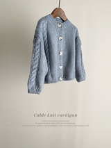 Cable knit cardigan