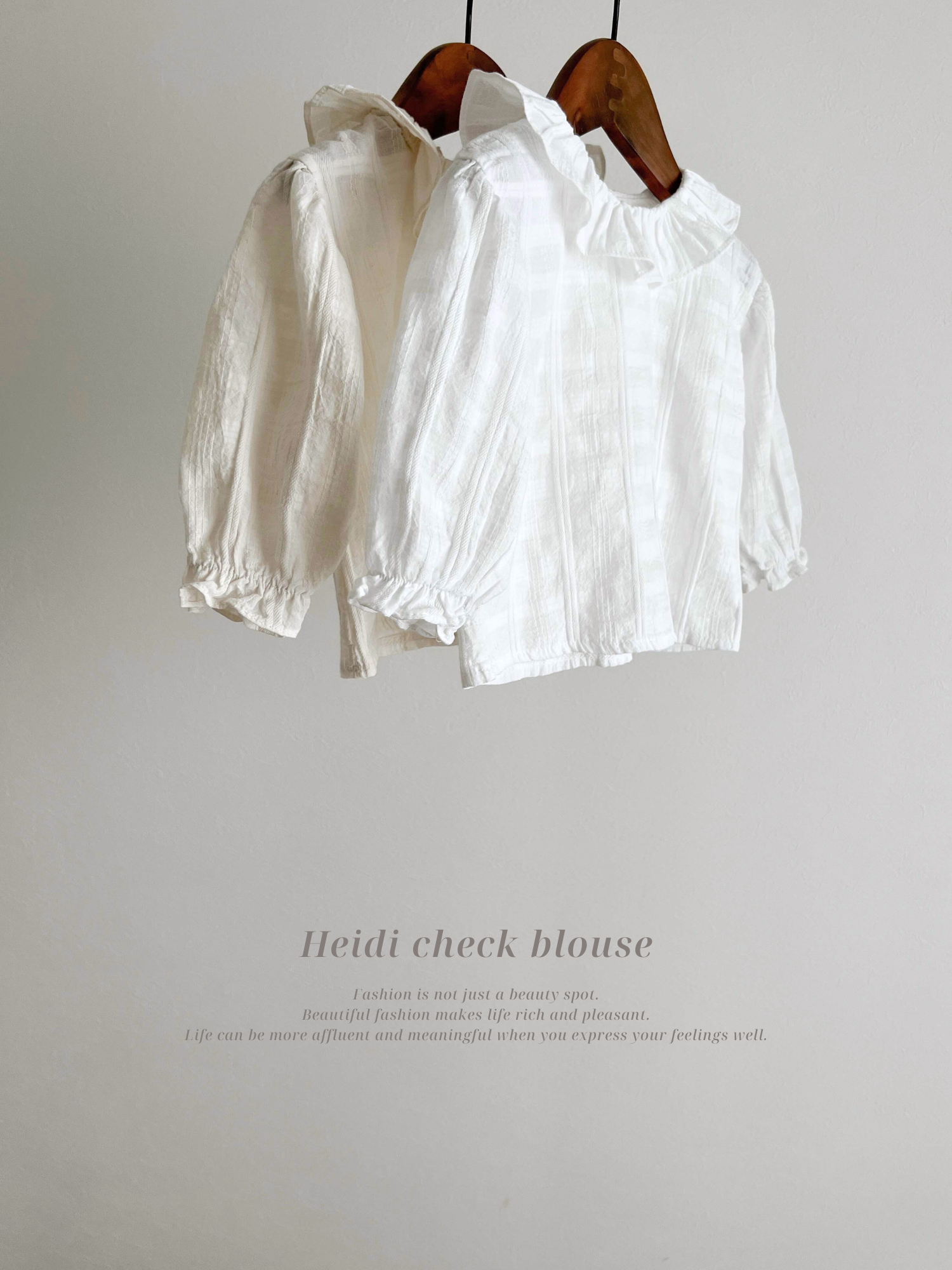 Heidi check blouse