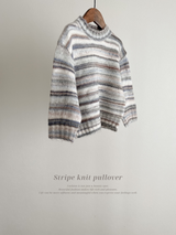 Stripe knit pullover