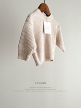 Mix knit pullover