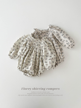 Florey shirring rompers