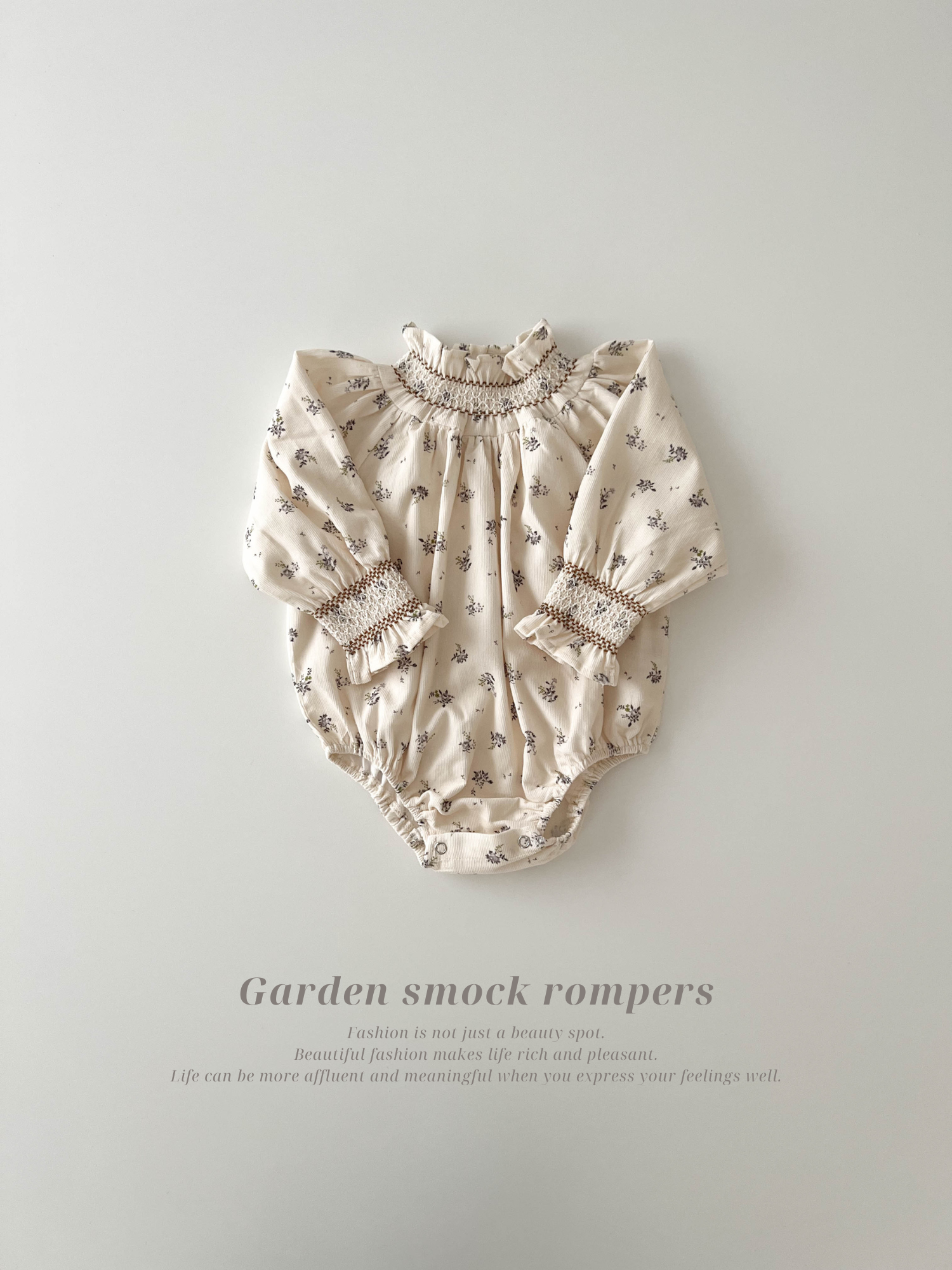 Garden smock rompers