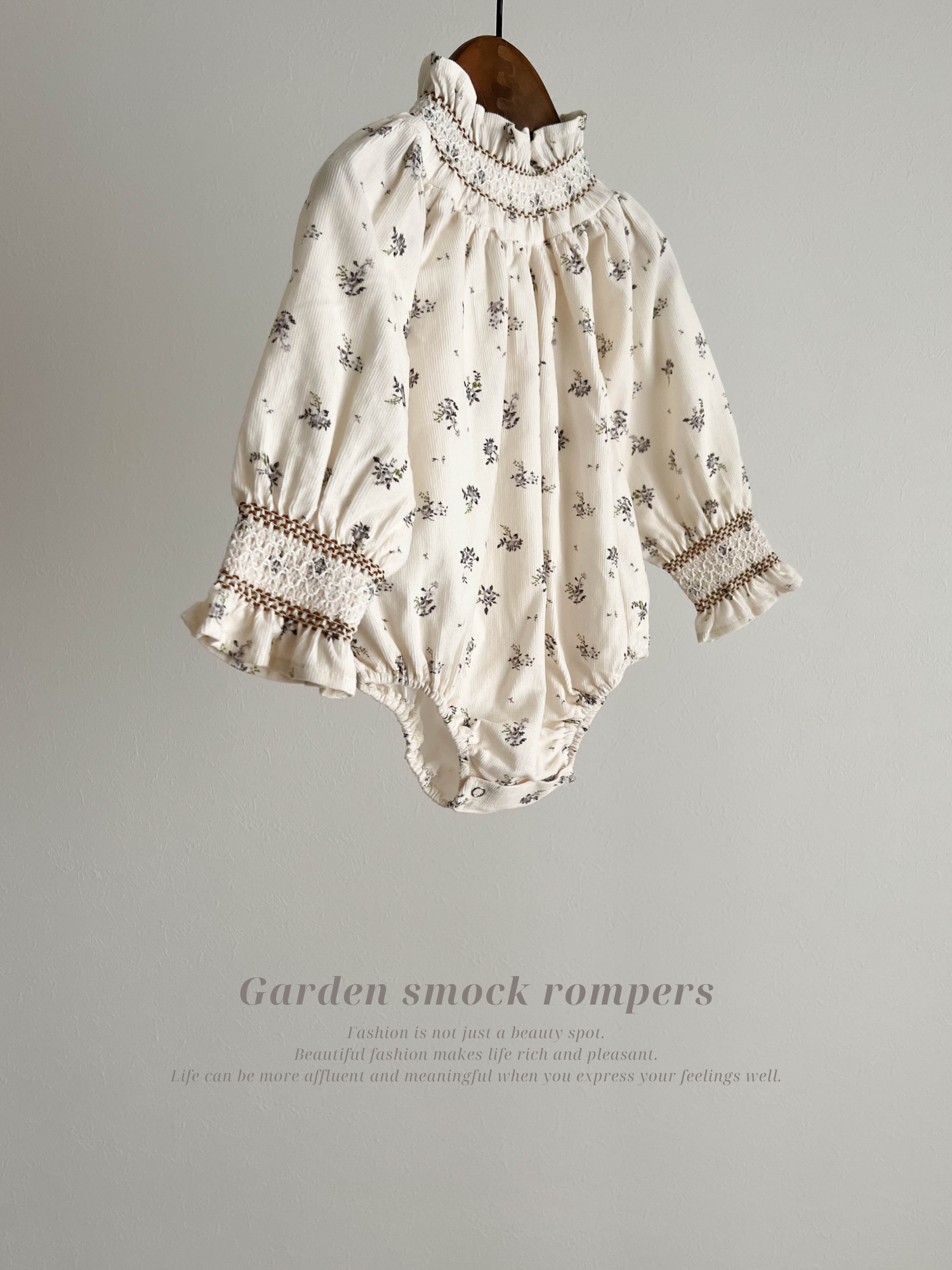 Garden smock rompers