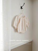 Vanilla smock rompers