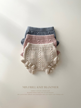 Mix frill knit bloomer